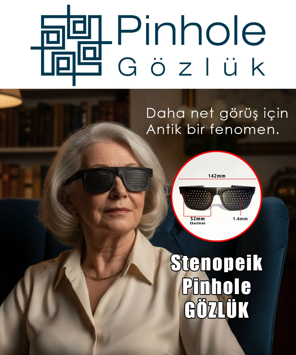 Stenopeik Delikli Gözlük, göz dinlendirici